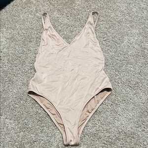 Topshop Nude One Piece Swimsuit